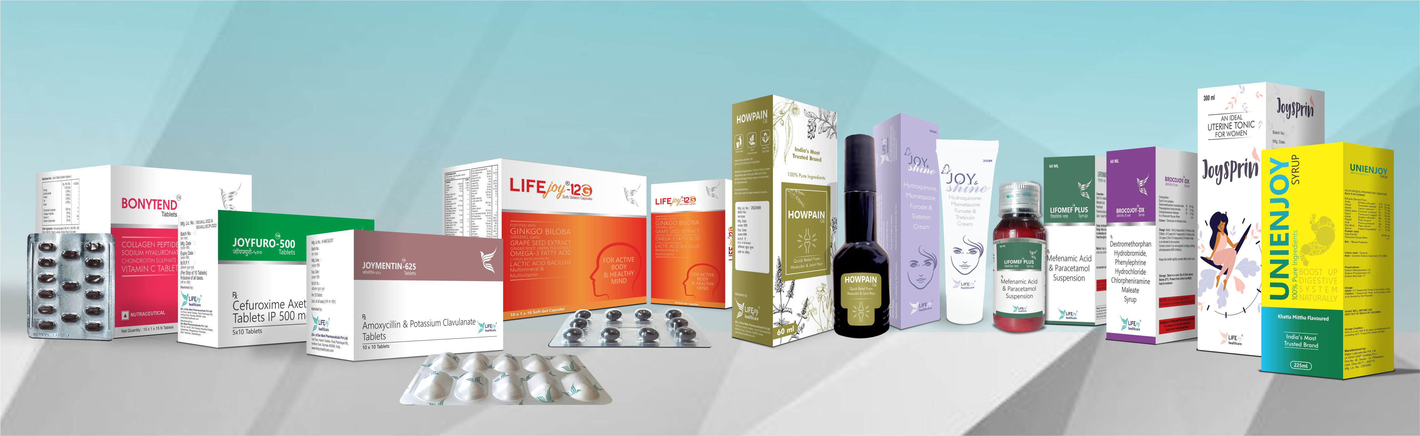 Banner background with large faint icons of phone, email, and at symbol